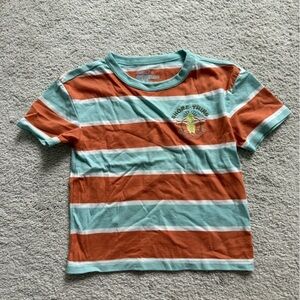 Cat & Jack “Shore Thing” Orange and Green Striped Kids Shirt